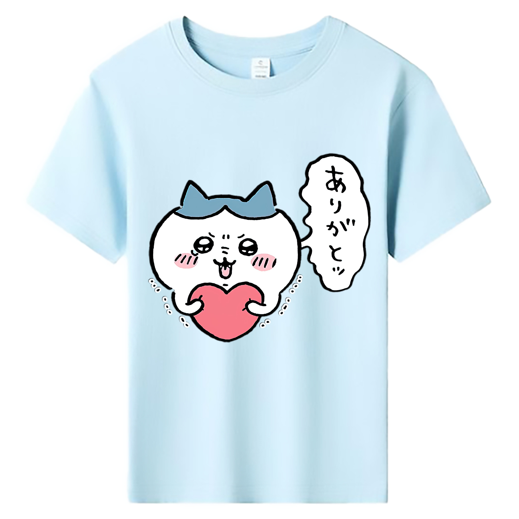 （画像用） ちいかわ ハチワレ Chii-kawa hachiware 綿100％キッズTシャツ（フロントプリント）